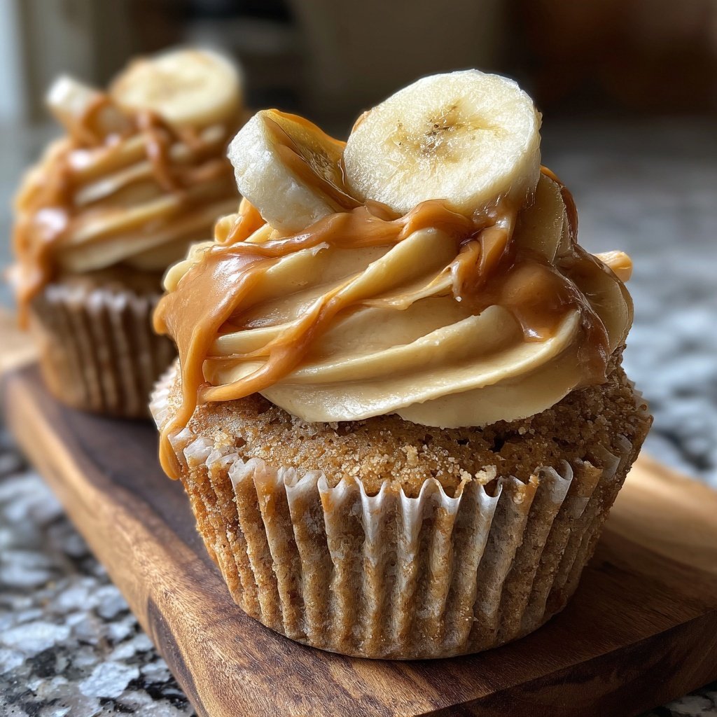 Peanut Butter Banana Cupcake Mashup
