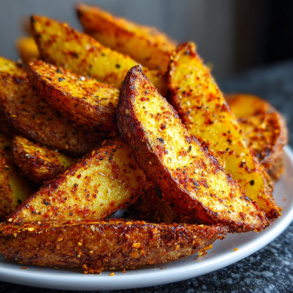 Spicy Airfryer Potato Wedges