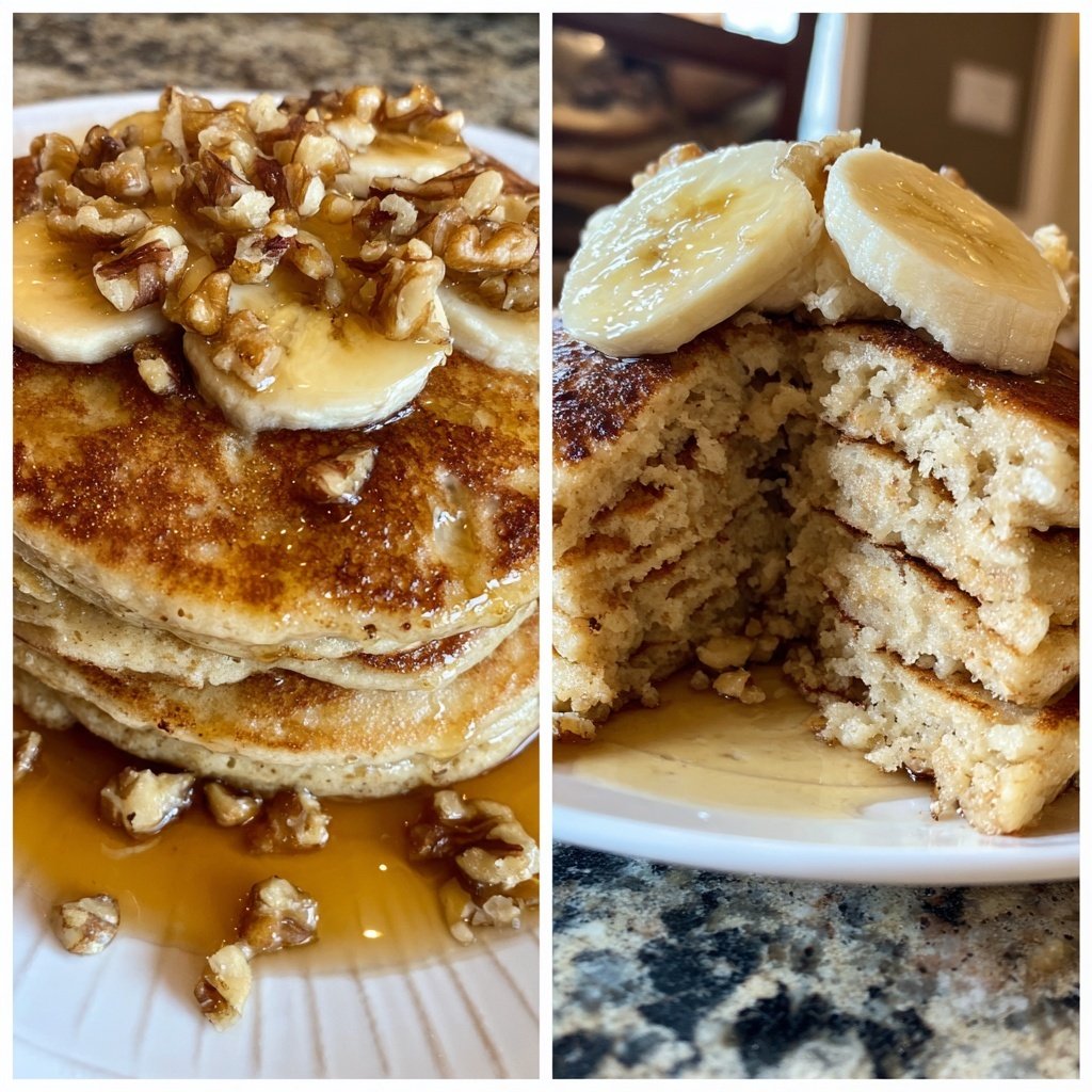 Banana Walnut Pancakes Perfection