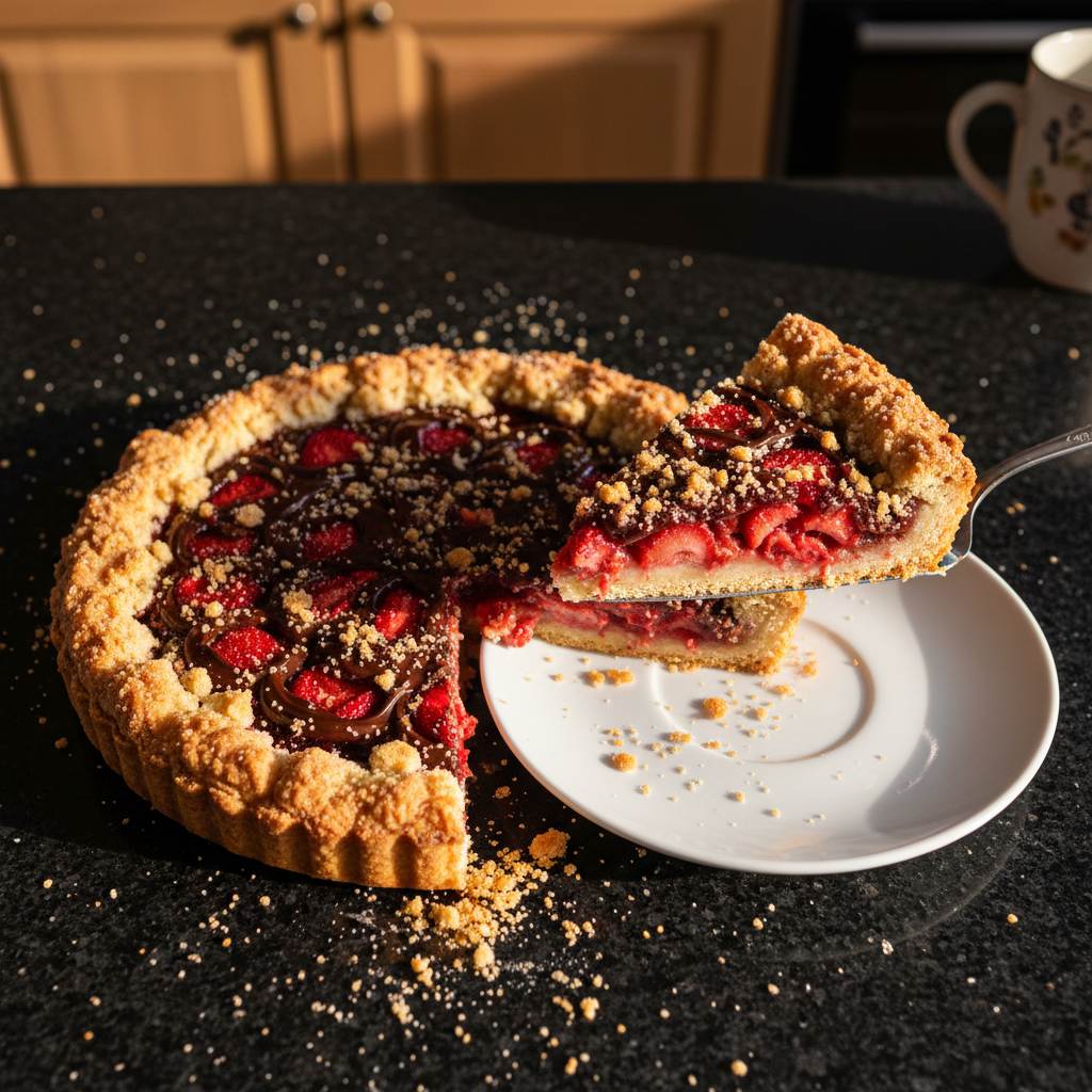 Strawberry & Chocolate Jam Tart