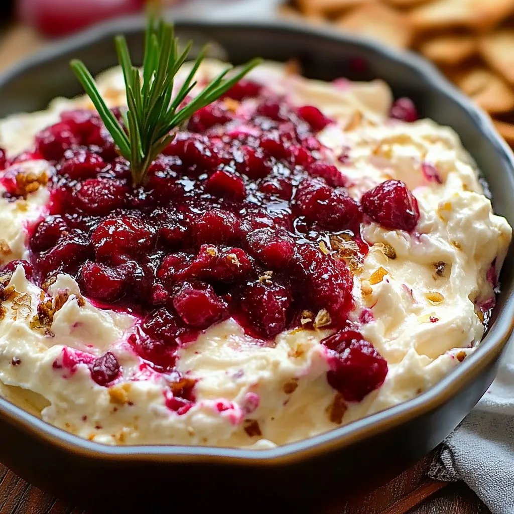 Creamy Cranberry Cream Cheese Dip With Sour Cream