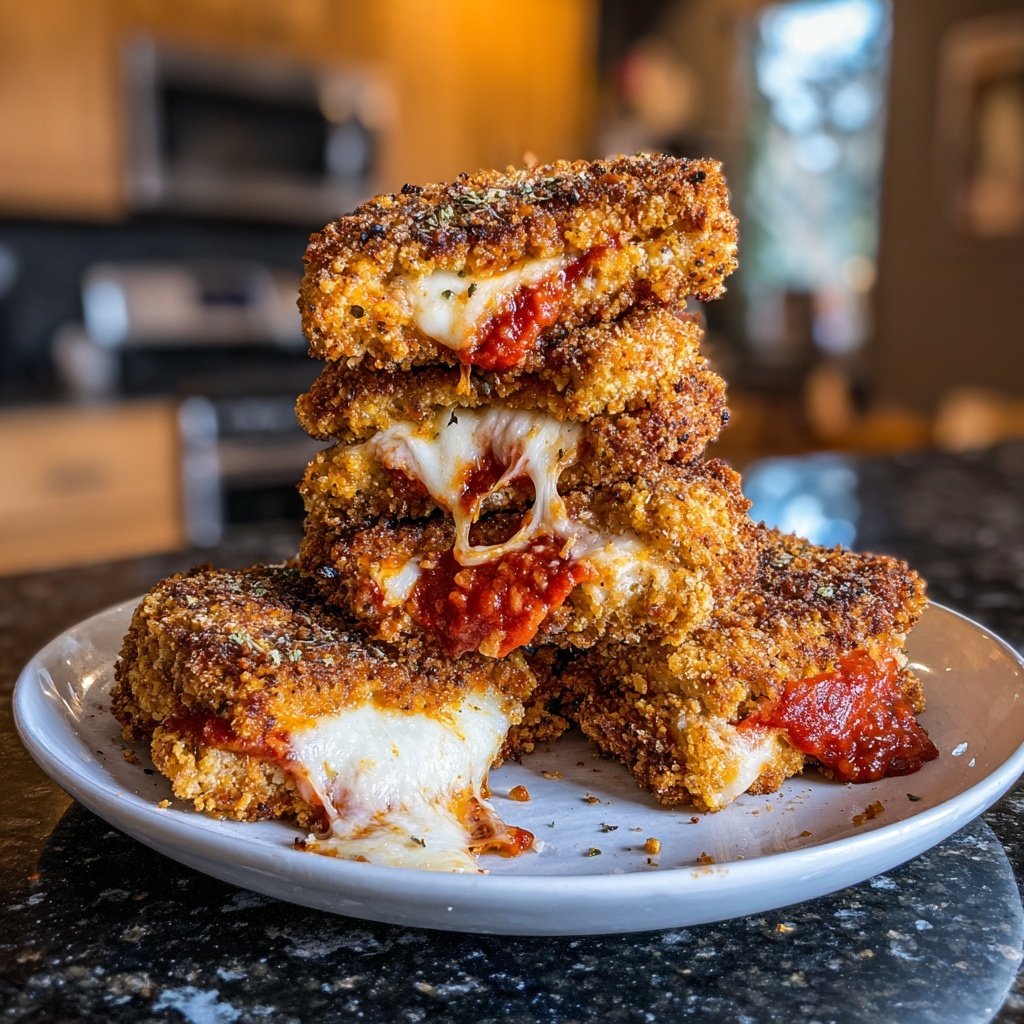 Crispy Chicken Parmesan Slider Stack