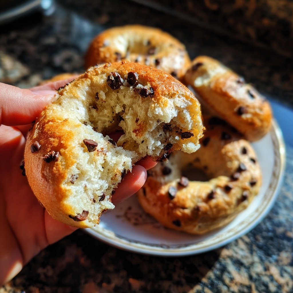 Protein Bagels with Chocolate Chip Mix In