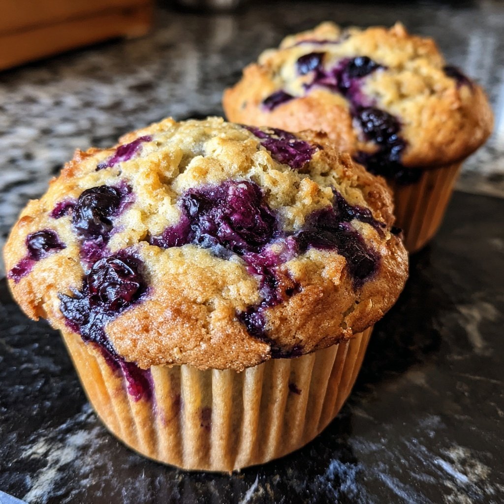 Banana Blueberry Muffins Delight