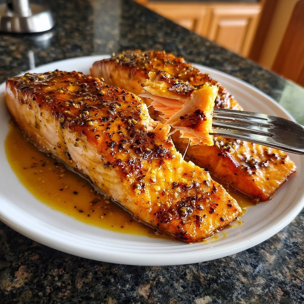 Honey Mustard Baked Salmon