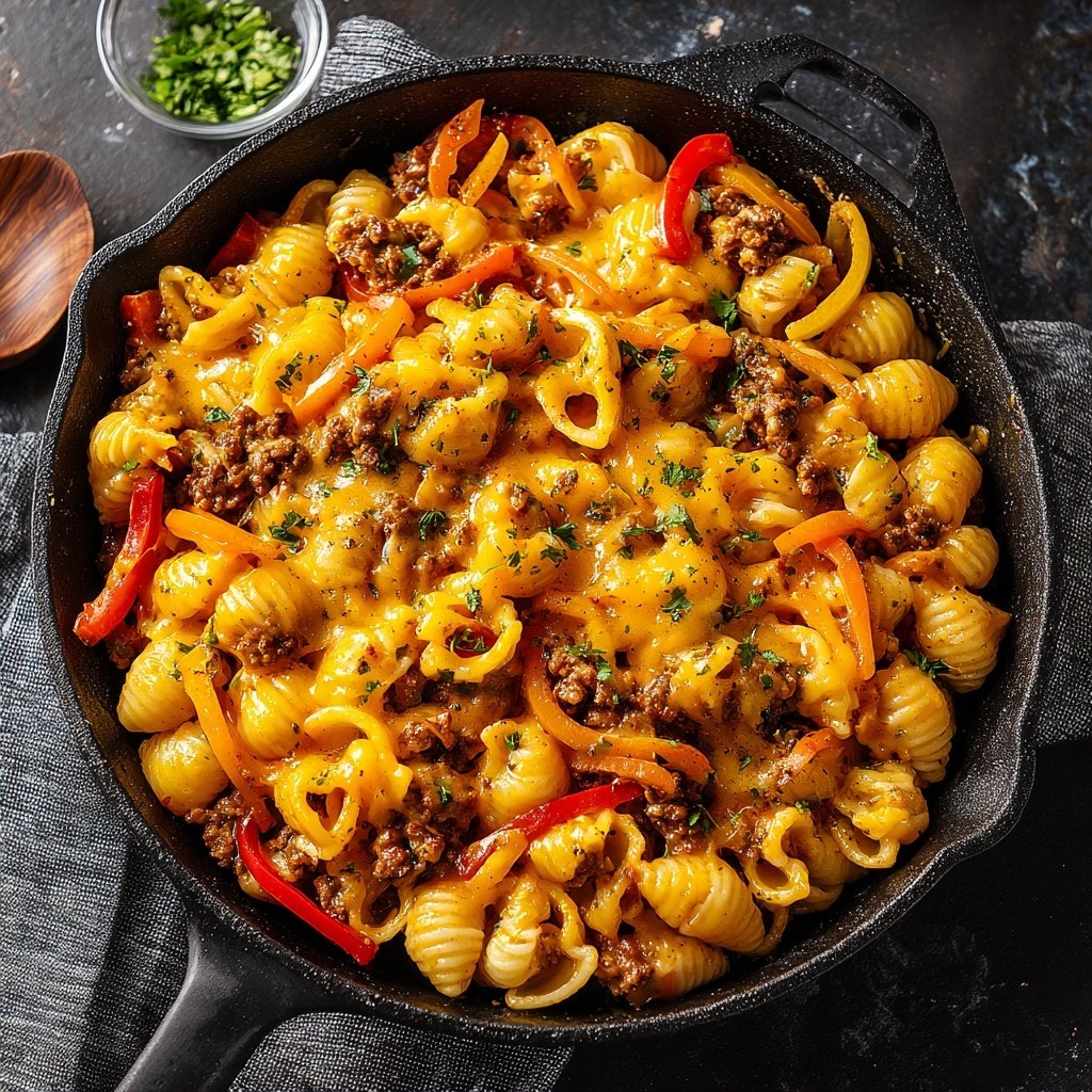 Spicy Taco Pasta Skillet