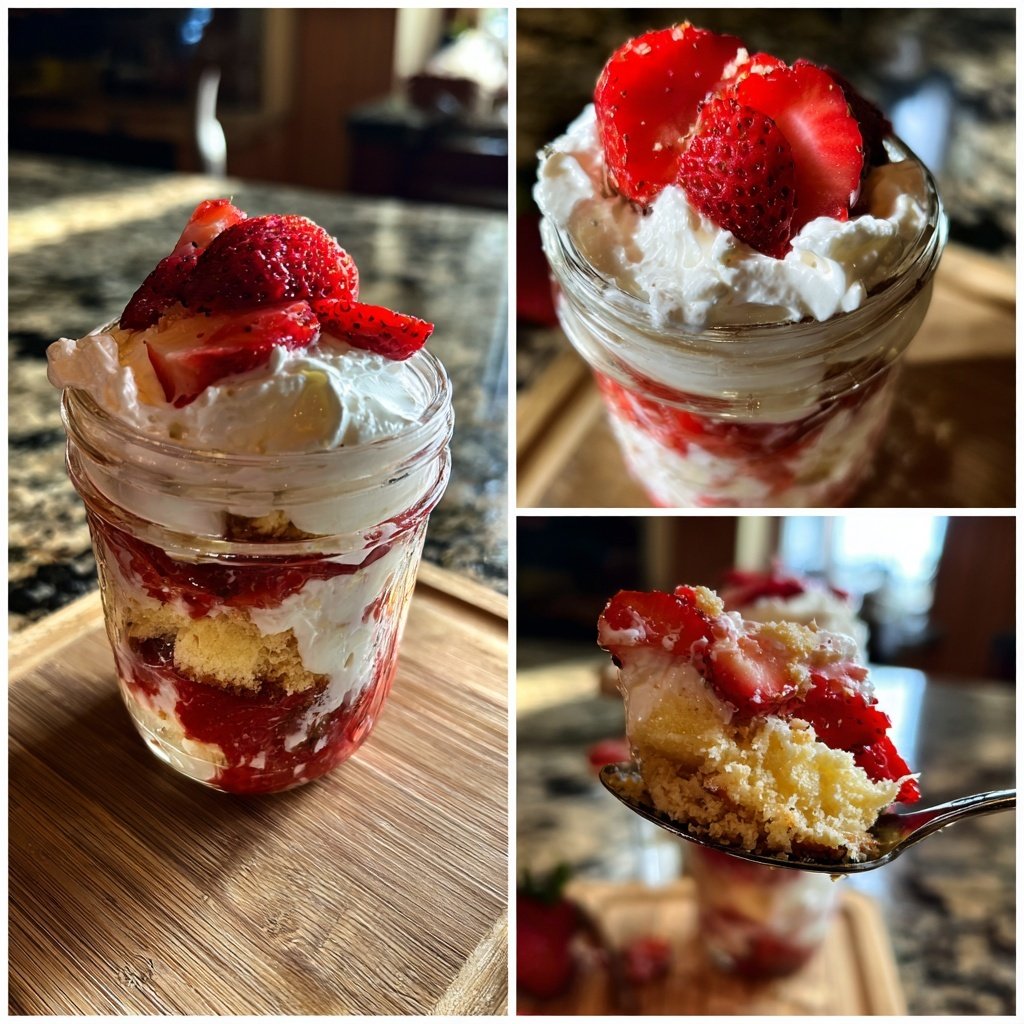 Mason Jar Strawberry Shortcake
