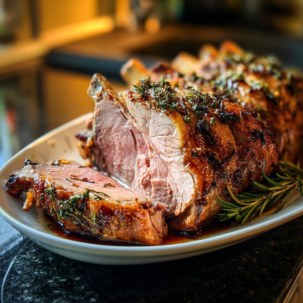 Roast Lamb with Rosemary Jus