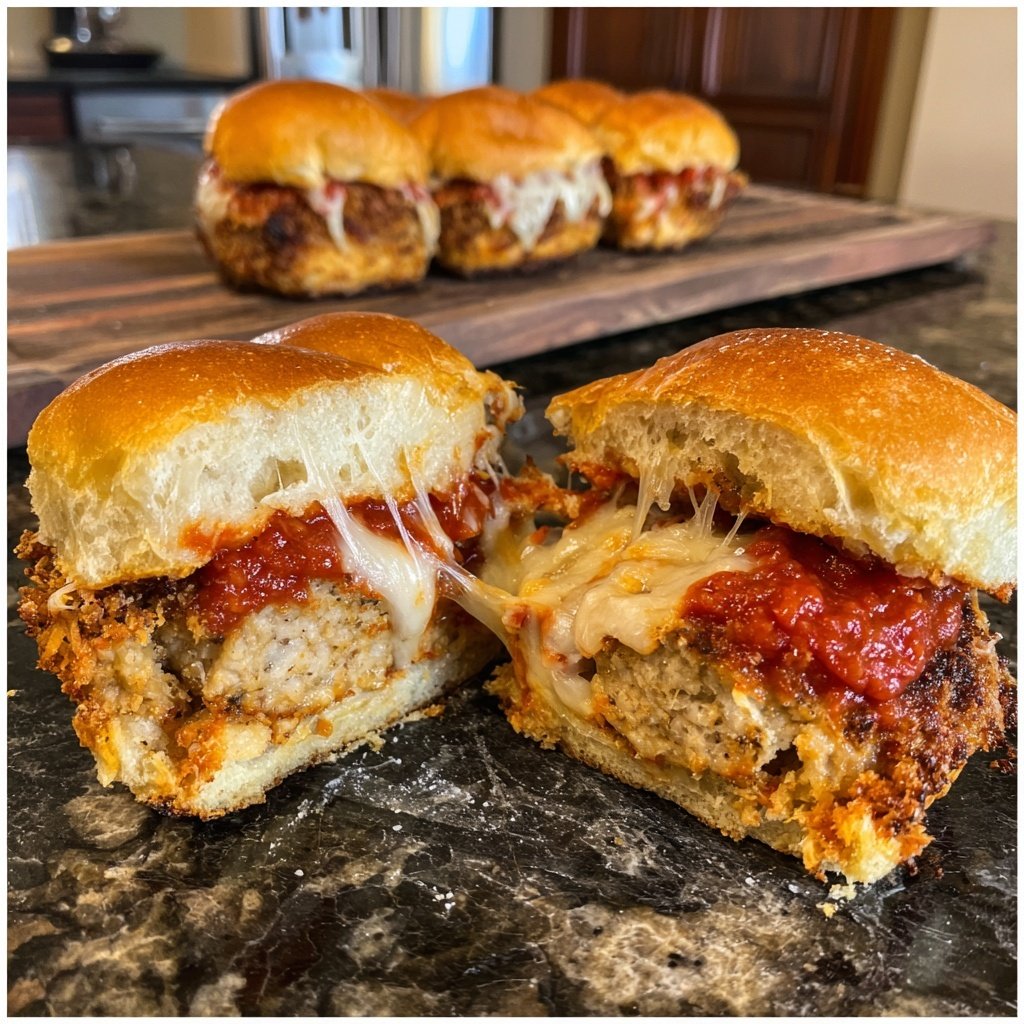Crispy Chicken Parmesan Sliders