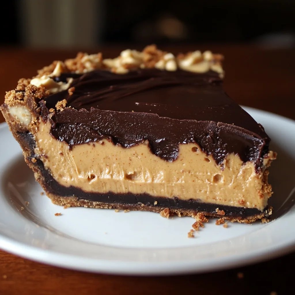 Decadent Layered Chocolate and Peanut Butter Pie