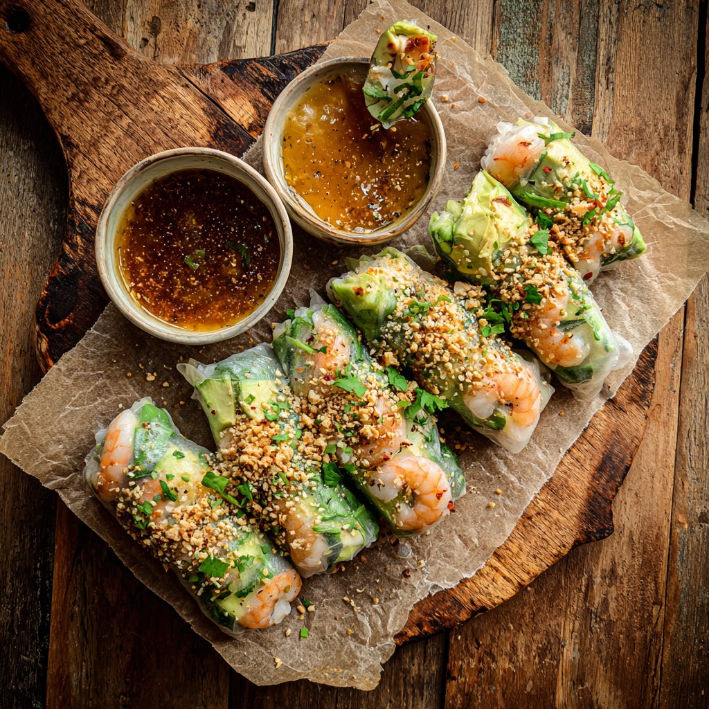 Shrimp and Avocado Summer Rolls