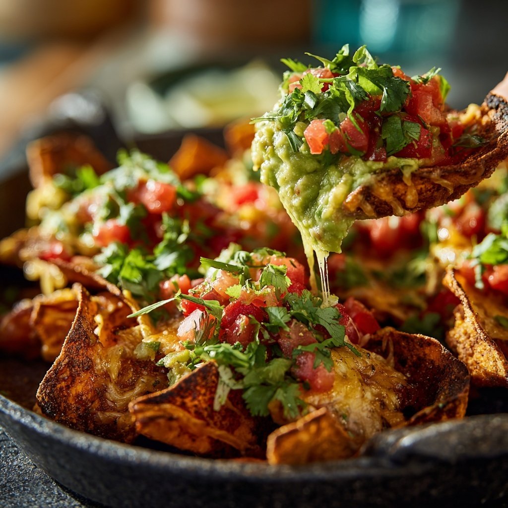Sweet Potato Nachos with Guac