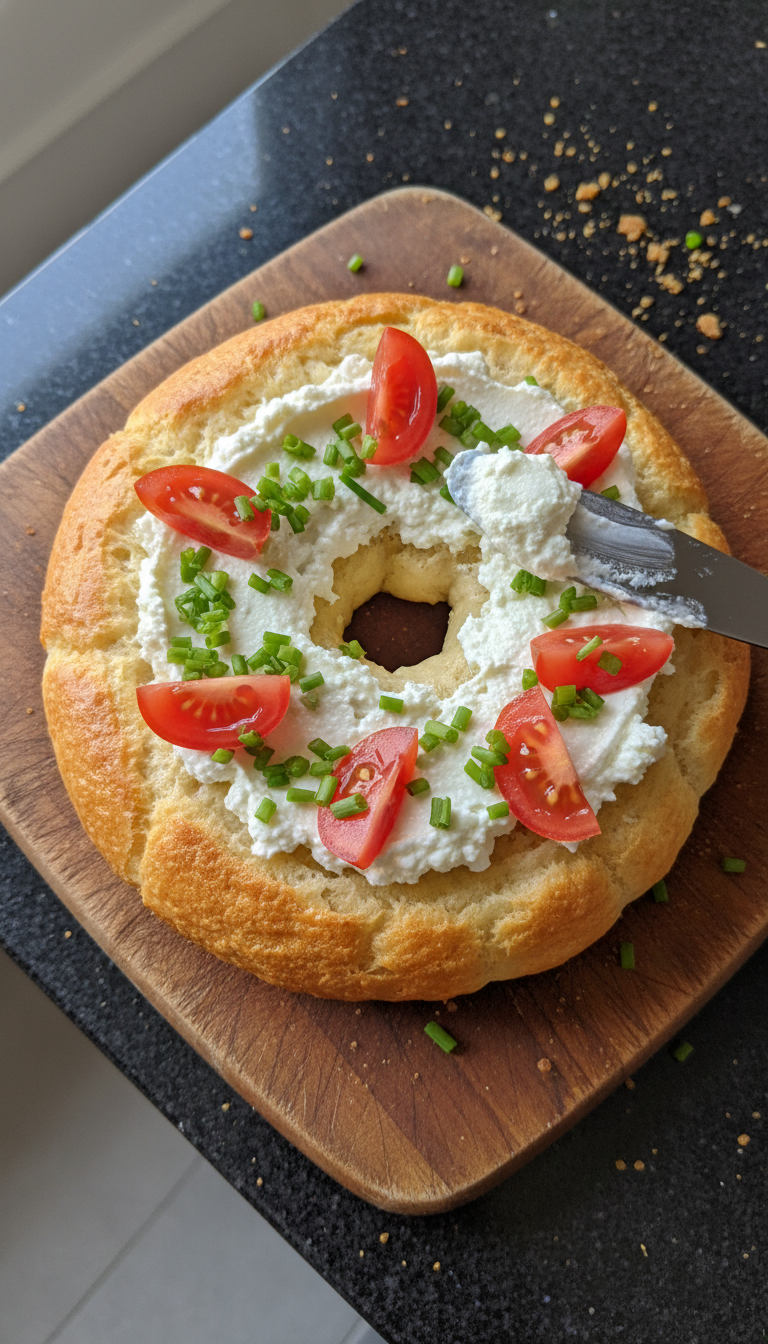 Cottage Cheese Bagel Breakfast Treat