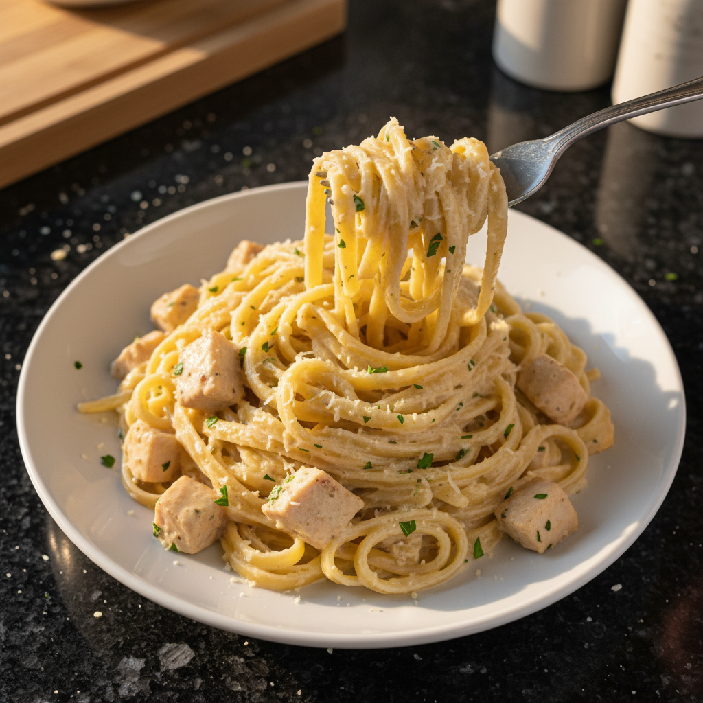 Valentine's Day Chicken Alfredo