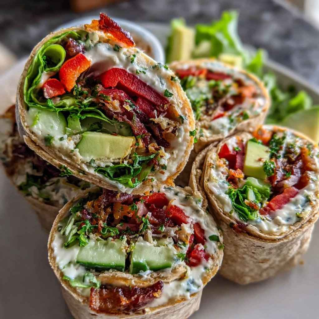 Rainbow Veggie Wraps for Lunch