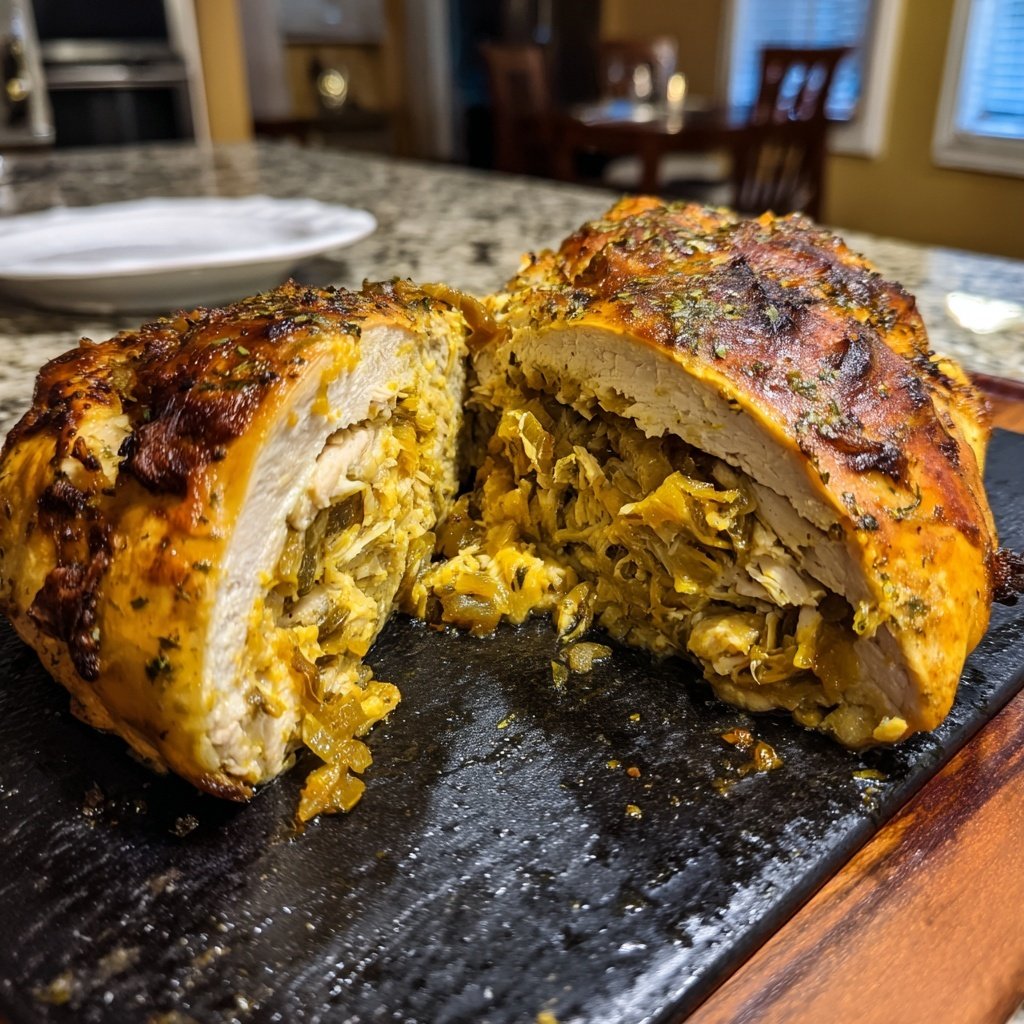 Savory Caramelized Onion Stuffed Chicken