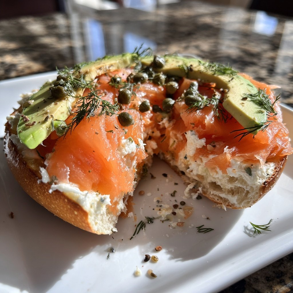 Smoked Salmon Breakfast Bagel